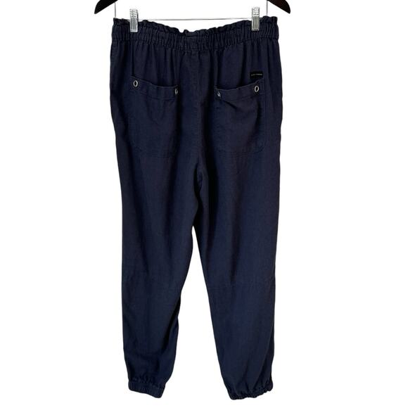 SANCTUARY Blue Linen Solstice Jogger Pants Size L - Picture 2 of 9